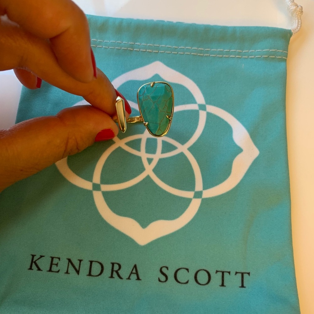 Kendra Scott Turquoise and Gold Ring